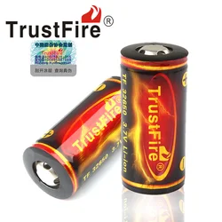 High Quality Trustfire  32650 3.7v 6000mAh Rechargeable Li-ion Battery with PCB Protected Board for 26650 Flashlights