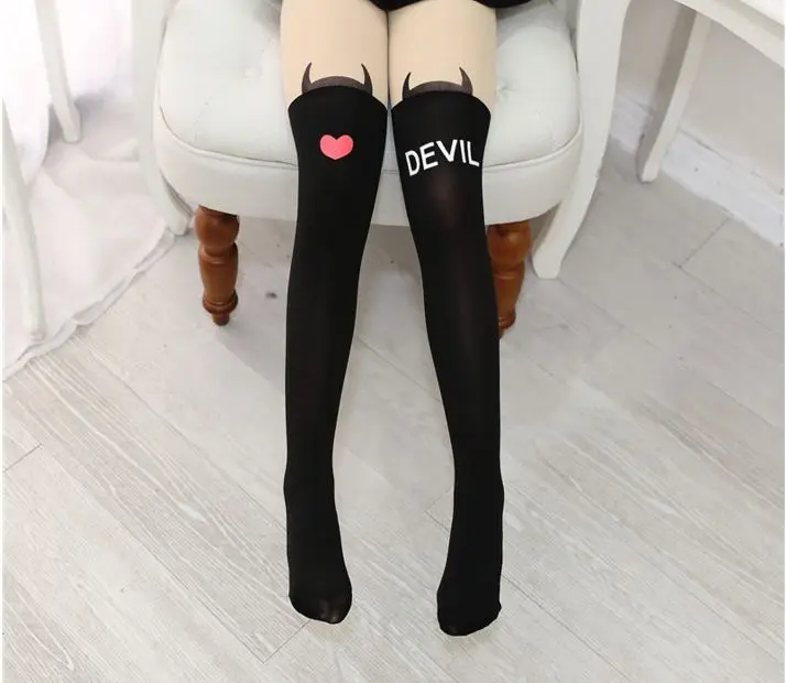 

Kids Girls Stocking Fashion Spring/Summer Cartoon Tight Kids Baby Girls Bottoming Stitching Velvet Tights Knee Stockings