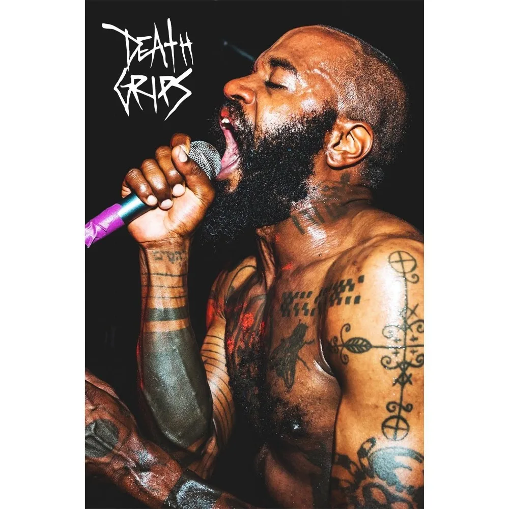 

New Death Grips Custom Rap Music Singer-Silk Art Poster Wall Sticker Decoration Gift
