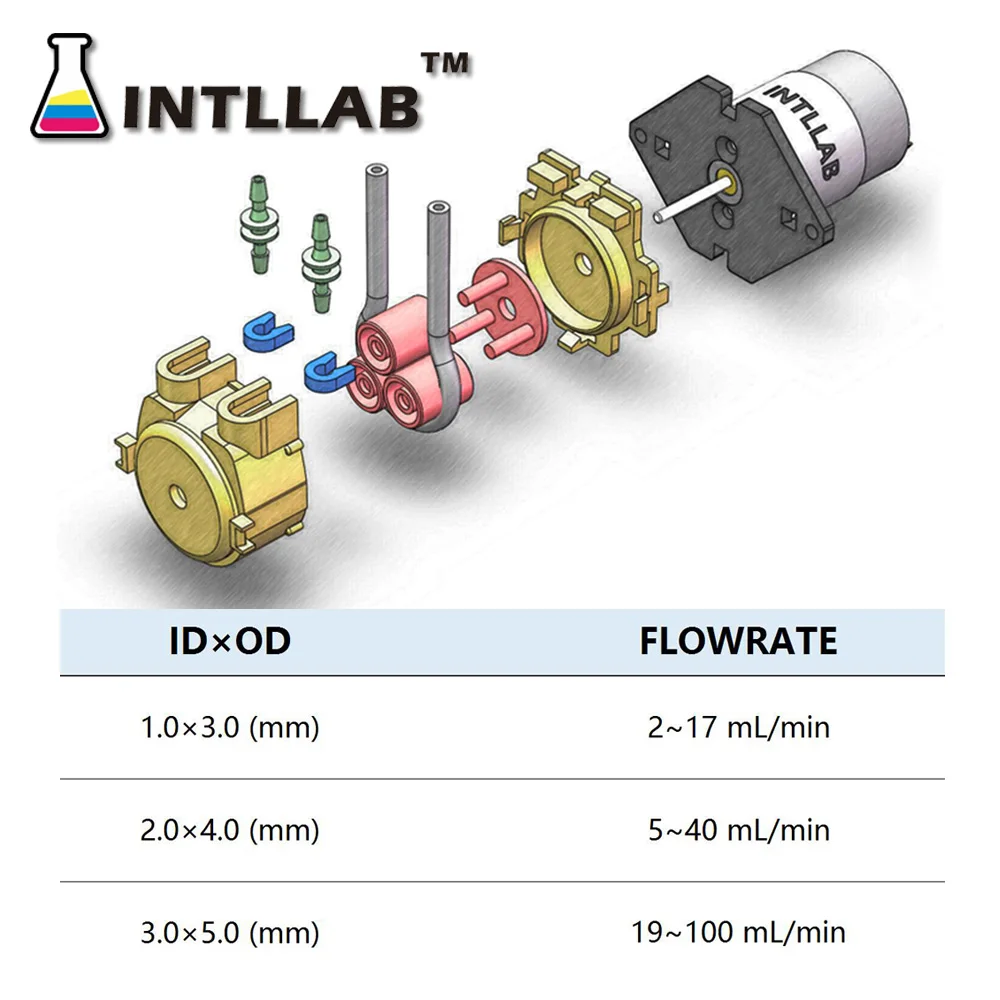 Peristaltic Pump 12V DC DIY  Liquid Dosing Pump for Aquarium Lab Analytical