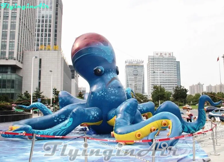 Outdoor Giant Inflatable Octopus Deep Sea Animal With Long Arms For Music Festival Party Decoration