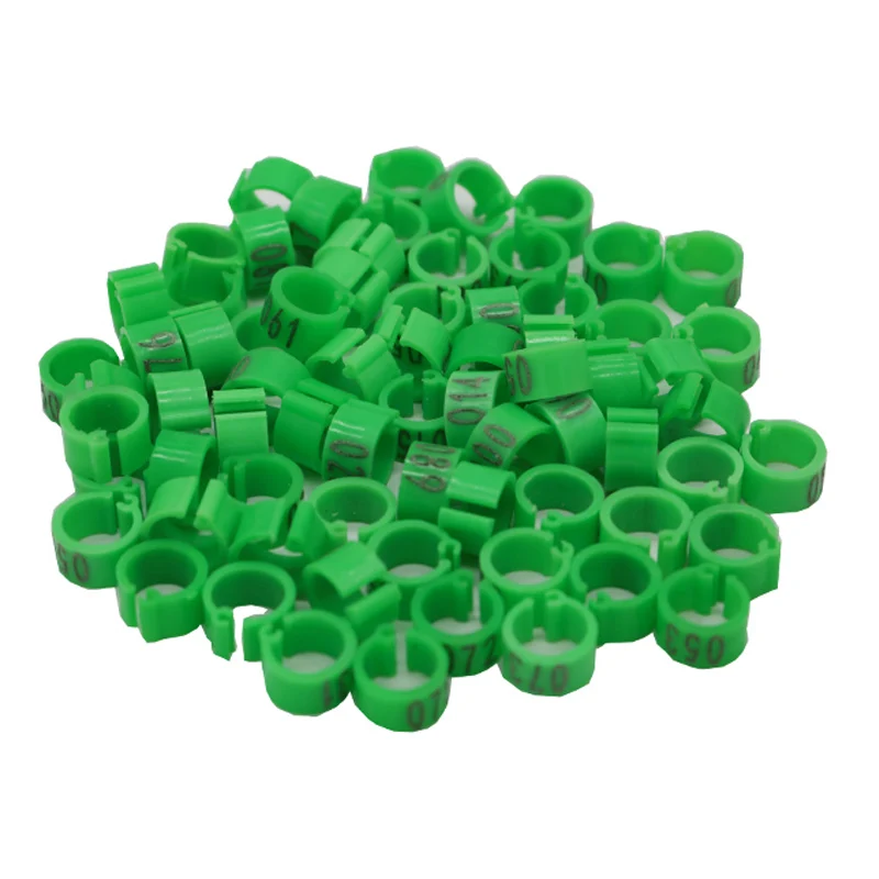 100 Pcs 8mm Identify Ring Carrier Pigeon Training Supplies Leg Number Bird Bands