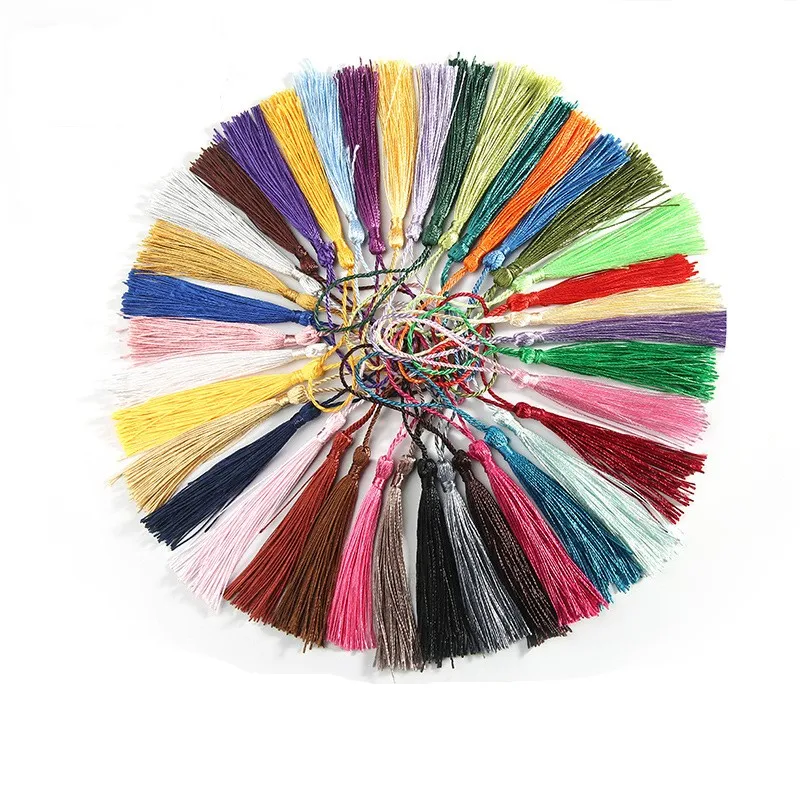 20PCS Multicolors Long Hanging Rope Silk Tassels Fringe Sewing Bag Tassel Trim Key Tassels for DIY Embellish Curtain Accessories