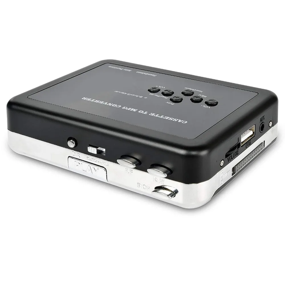 Portable Cassette Player , Digital Audio Music Recorder Tape to MP3 Converter Save into USB Flash Drive/No PC Required
