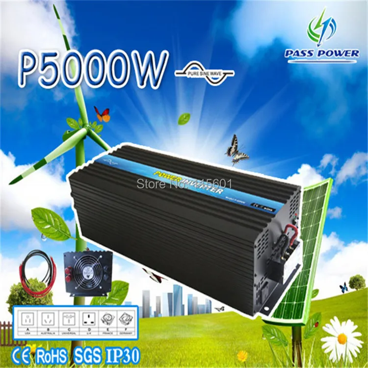 

CE&RoHS Approved,DC48V to AC 220V 230V 240V 5000w Pure Sine Wave Inverter with wireless remote