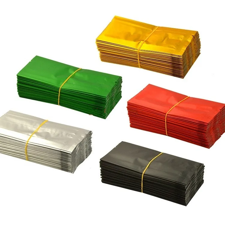 200pcs/lot-10.5*5*2cm,12*5.5*2cm Colors Aluminium Foil Organ Bag Pollen Tea Storage Seal Pockets Food Vacuum Packaging Bag