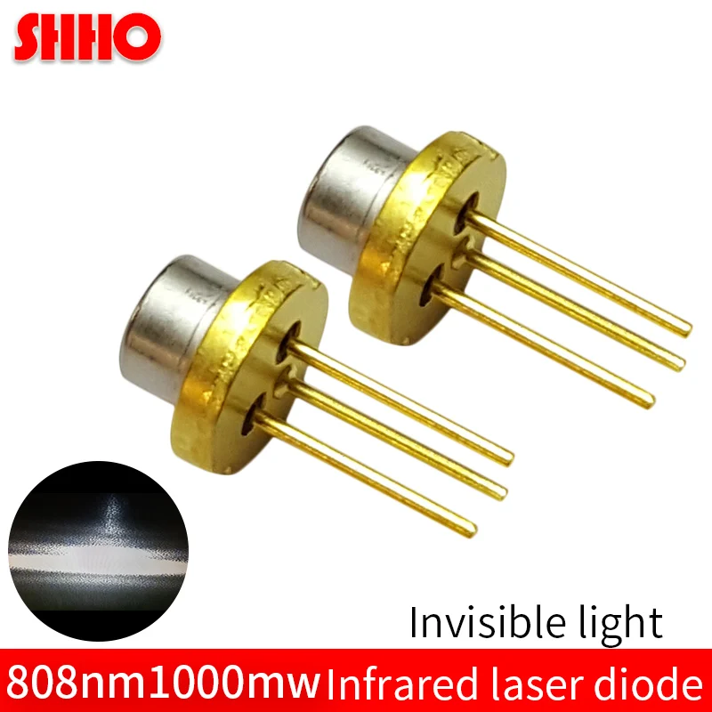 Invisible light TO5/diameter 9mm high power 808nm 1000mw infrared laser diode IR laser emitter 1W laser semiconductor launcher