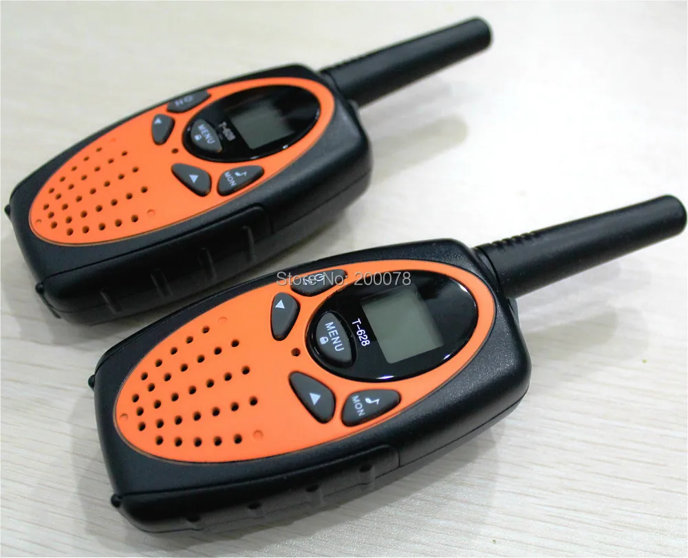 

T628 Orange long range walkie talkie pair portable mobile radio transmitter transceiver PMR FRS walkietalkie w/ 121 private code