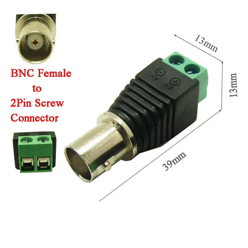 ESCAM 10 buah/lot Coax Cat5 Cat6 BNC konektor CCTV wanita, Jack Video Balun konektor steker perempuan