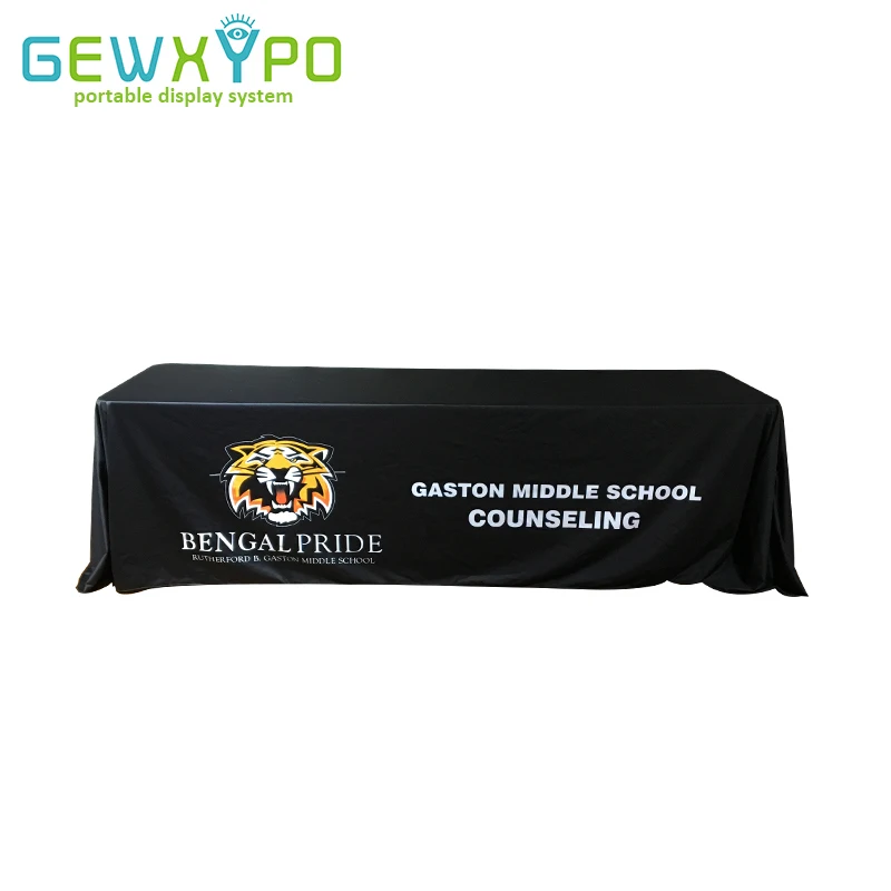 10pcs Exhibition Events Advertising 8ft Standard Table Throw/Table Cover/Table Cloth With Full Color Polyester Fabric Printing