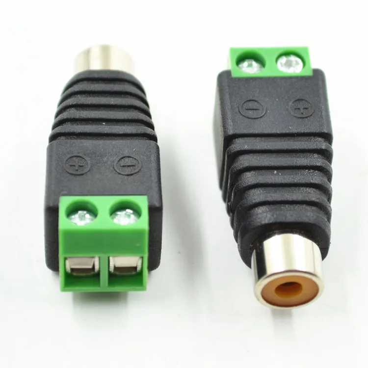 Adapter RCA TV Female Jack to AV Screw CCTV Video/Audio Balum Terminal