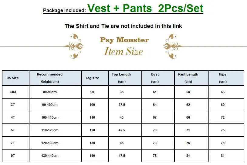 Boys Formal Suit for Weddings Prom Party Tuxedo Dress kids Weeding Sets Vest Pants 2pcs Costumes Children Birthday Suit Set