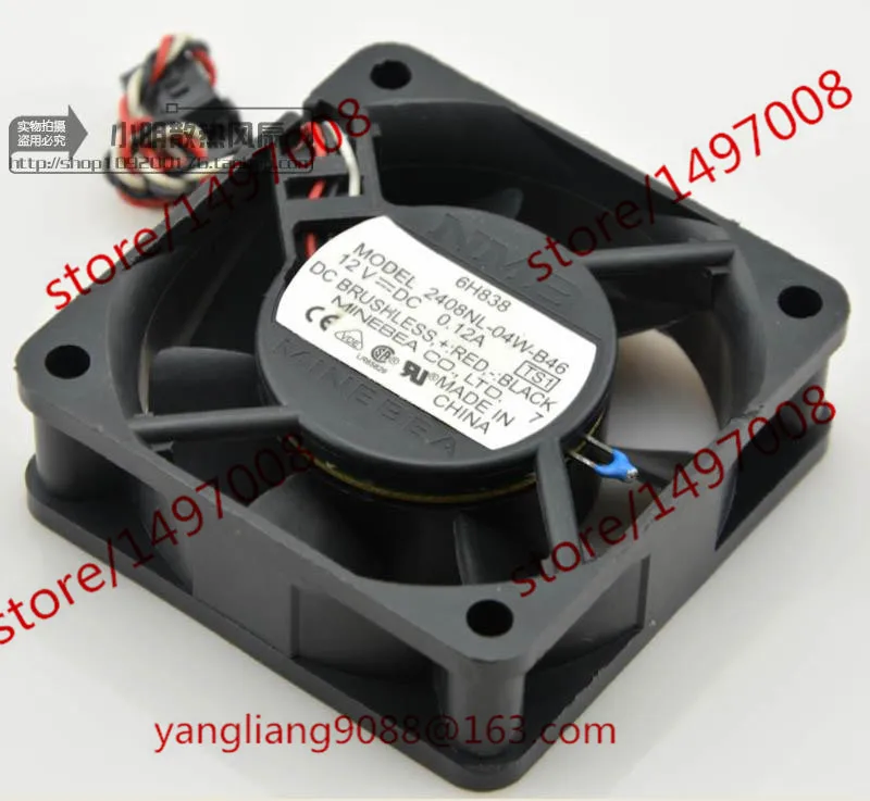 

NMB-MAT 2408NL-04W-B46 TS1 DC 12V 0.12A 60x60x20mm Server Cooling Fan