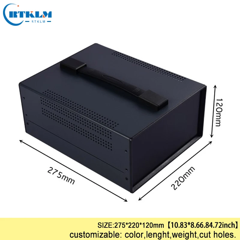 Iron enclosures for electronics project box DIY junction box iron amplifier enclosure housing instrument case 275*220*120mm