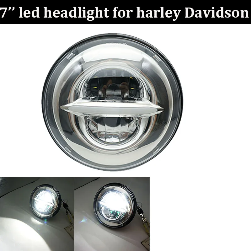 

For Harley Electra Glide Street Glide Road King Motorbike DRL 7 Inch Projector LED Headlight Hi/Lo Beam Light Bulbs