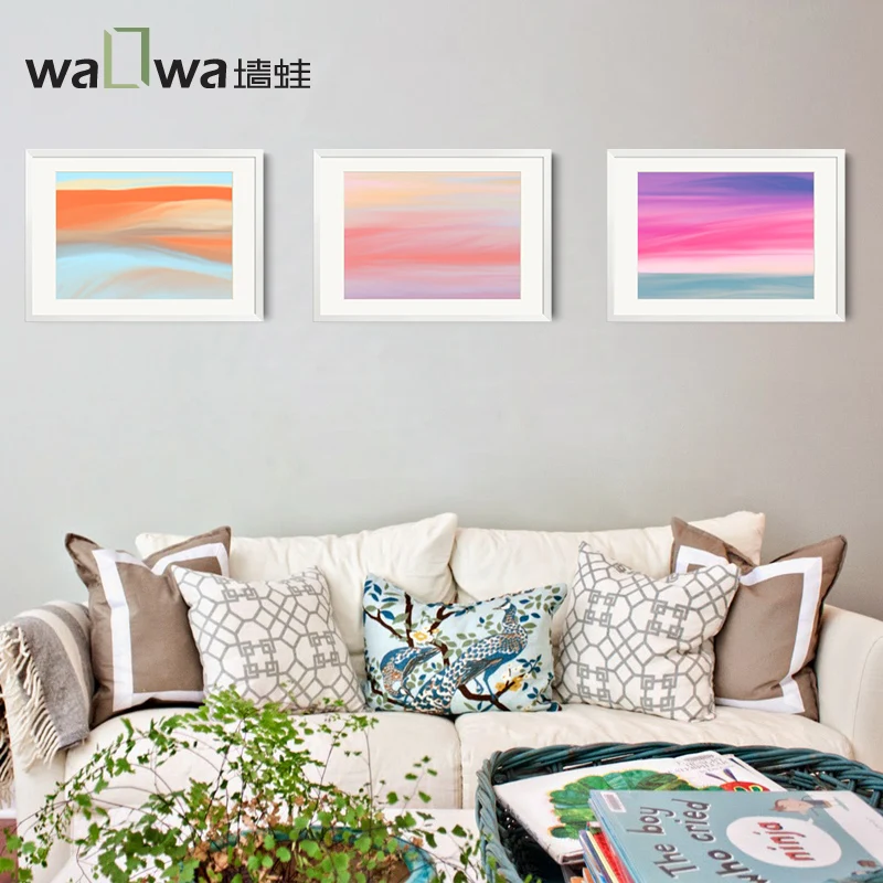 The wall color frog symphony of modern living room decoration painting fresh and simple backdrop of abstract painting watercolor