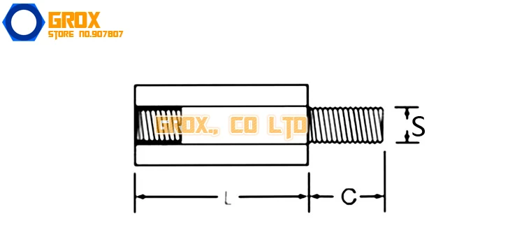 50 pièces en laiton M3 x 30 + 6mm PCB femelle à mâle carte mère, entretoise hexagonale