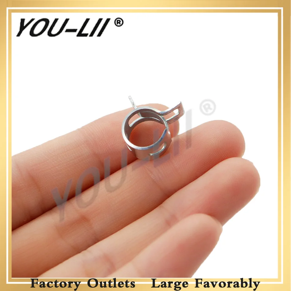 YOULII  1 Pc 9mm 12mm Spring Band Type Fuel Vacuum Hose Silicone Pipe Tube Clamp Clip Line Hose Water Pipe Air Drop ship