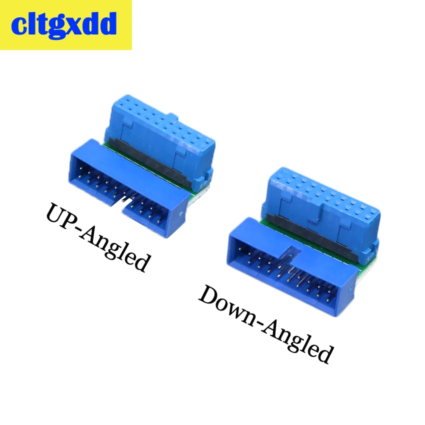 

cltgxdd USB 3.0 20pin Male to Female Extension Adapter Angled 90 Degree for Motherboard Mainboard Connector Socket