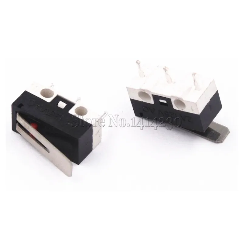 100Pcs Micro Switch Push Button Switch 1A 125V AC Mouse Switch 3Pins