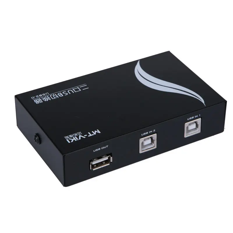 MT-Viki 2 Port USB 2.0 Selector Switch 2 PC share 1 USB Device for Printer Flash Driver Mouse Keyboard 1A2B-CF