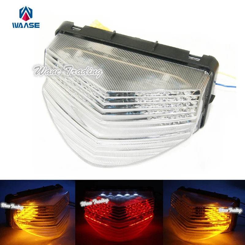 

waase Taillight Tail Brake Turn Signals License Plate Integrated Led Light Clear For 2001-2003 HONDA CBR600F4i CBR 600 F4i PC35