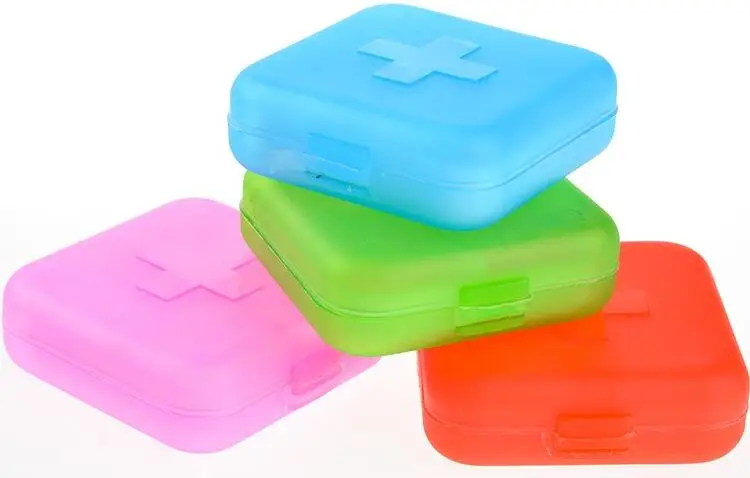 10pcs Portable Mini CuteTemporary Storage Plastic Pill Box Medicine Case For Healthy Care Empty Drugs Box Sorter