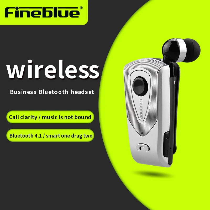 Fineblue F930 Wireless Freedom Business Bluetooth Headset Call Clarity Music No Bound Smart one drag two Bluetooth Earphone