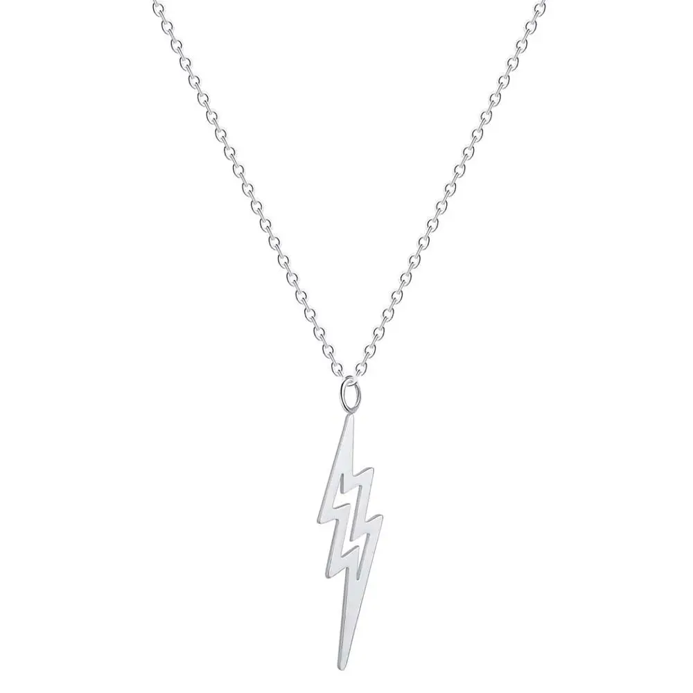 Todorova Geometric Delicate Lightning Necklaces for Women Jewelry Tiny Charms Thunder Bolt Pendant Necklace Wedding Gifts