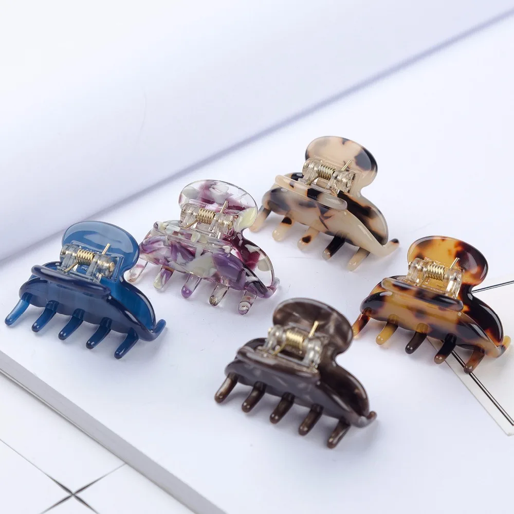 3.5cm Small Hair Claws Headwear Fashion Hair Accessories Mini Acetate Hair Crab Hairpins Gripper Korean Fashion Claws