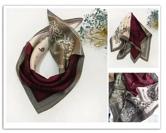 new girls womens 53cm SQUARE 100% Real pure SILK SCARF Silk Satin Neckerchiefs factory sale MIXED 20 pcs/lot #4122