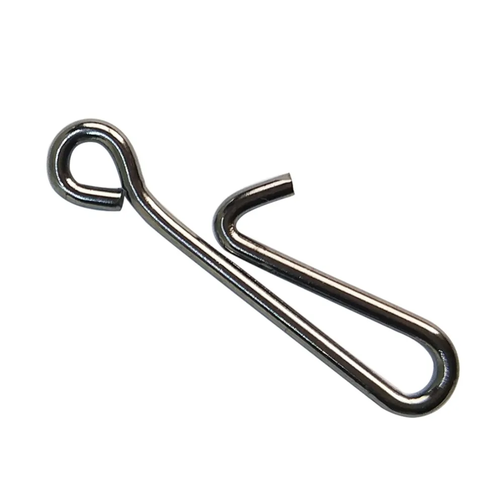 20-pieces Fishing Swivels Snap Hook Hanging Snap #0-#6 Stainless Steel Carp Hook Link Fishing Accessories Connetor