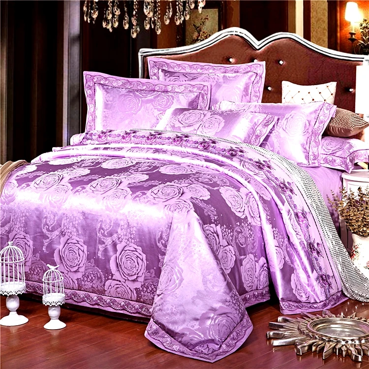 

Satin Jacquard four piece bedding2.0 applicable x2.3 2.7 m bed were autumn and new European wedding Suite