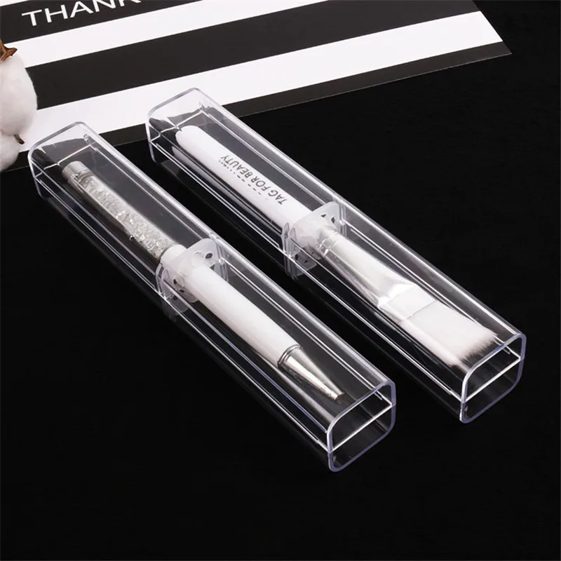 

500Pcs Retail Box Pen Boxes Plastic Transparent Case Gift Box Pen Holder For Promotional Crystal Pen And Crystal Ballpoint Pen