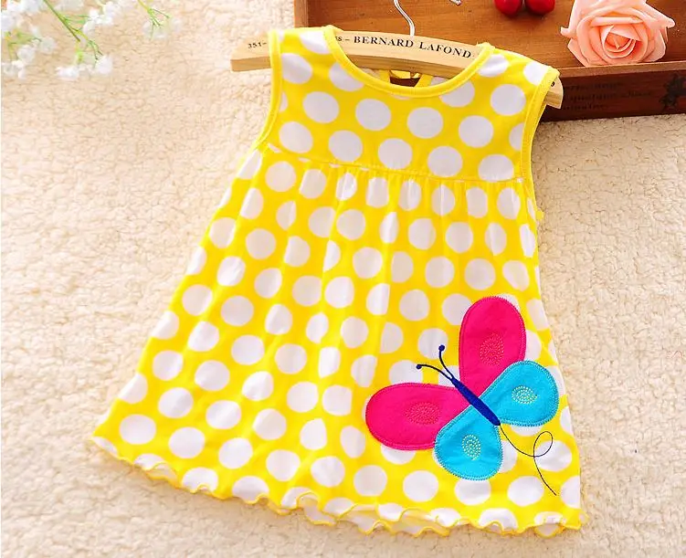 Top Quality Baby Dresses Princess 0-2years Girls Dress Cotton Clothing Dress Summer Girls Clothes Low Price