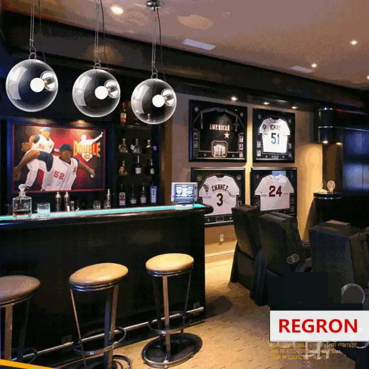 

Regron Romantic Ceiling Lighting New Creative Modern Glass Ball Ceiling Lamp Clear Home Luminary For Living Room Bar Cafe Villa