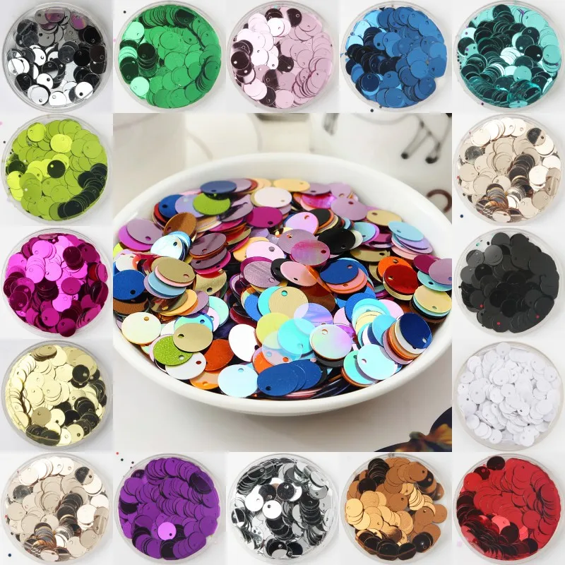 400Pcs/Pack 8mm Flat Round Craft Sequins Paillettes Robe Paillette et Sequin Femme Sewing Accessories DIY Dress