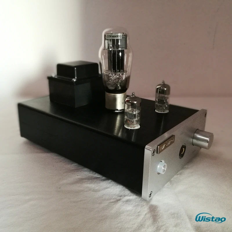IWISTAO-Amplificador de auriculares de tubo puro HIFI, unidad 6N3 SRPP, 6N5P, 32- 600 ohmios, potencia de salida, 1W, carcasa de aluminio estéreo, voz negra