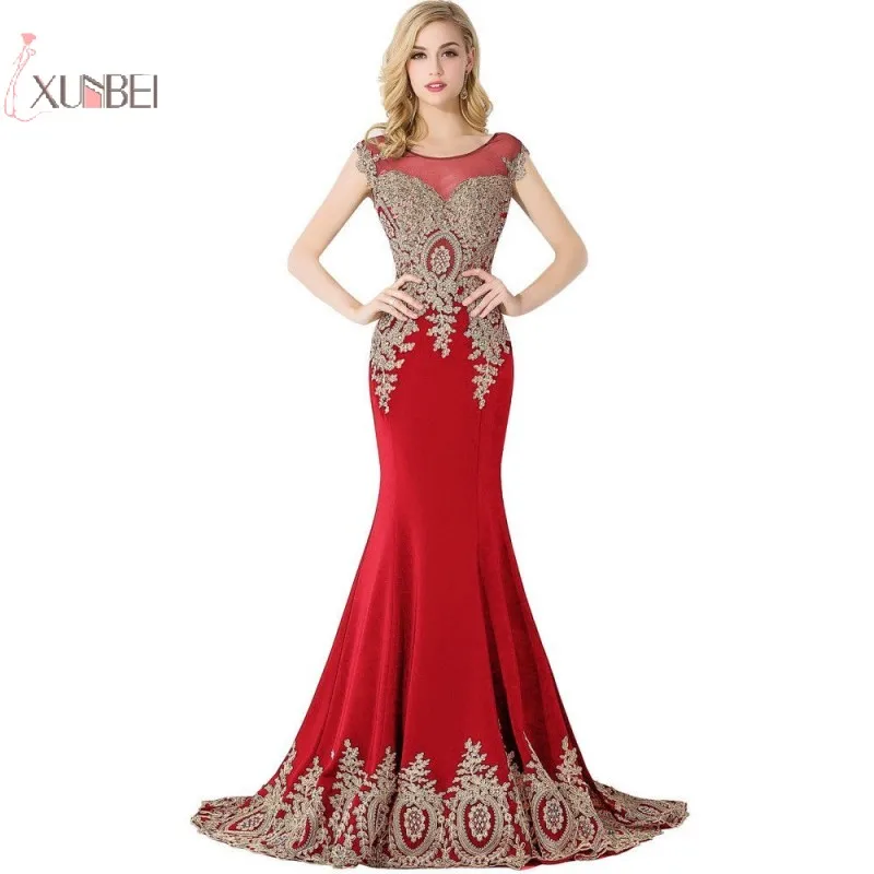 

vestido de noiva 2019 Cheap Simple Red Satin Mermaid Wedding Dress Applique Sleeveless Bride Bridal Wedding Gowns robe de mariee