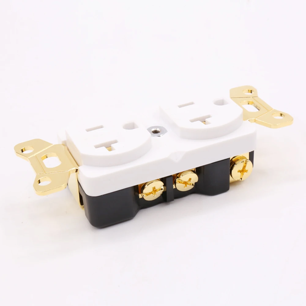 HI-End AC Power Receptacle Wall Outlet Power Beryllium copper Gold plated  Distributor
