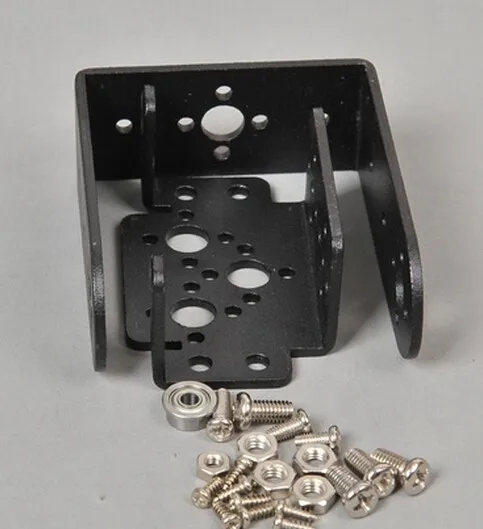 サーボブラケットキット = ショートu型フレーム + 多機能サーボブラケット + ネジサーボホルダーロボットロボットアームマニピュレータrc diyキット