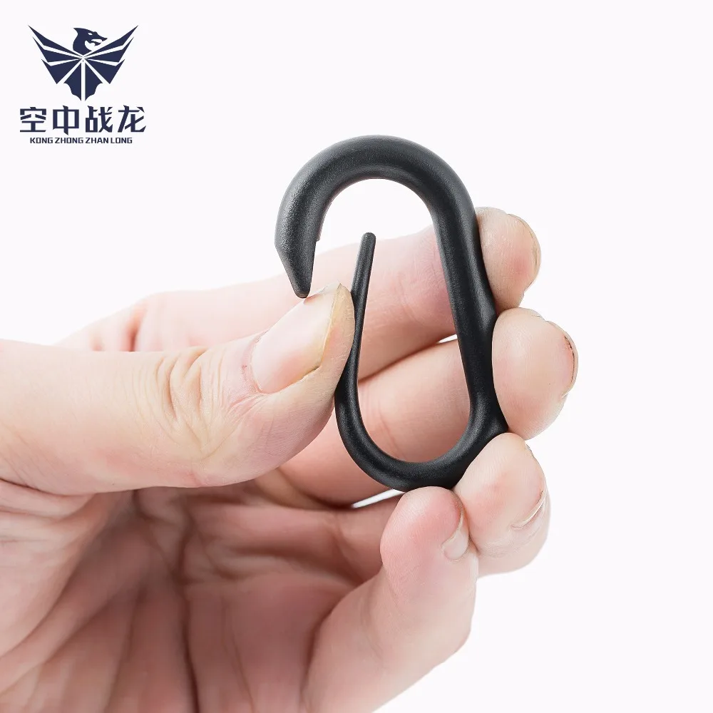 Outdoor multi-function plastic u-type buckle hanging hang buckle hook carabiner backpack hang buckle can be used with MOLLE syst