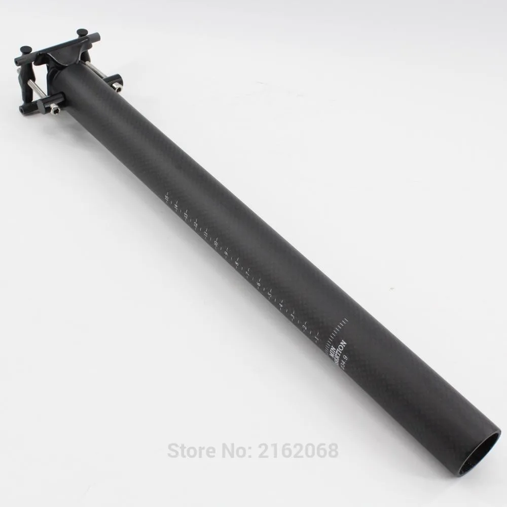 New Mountain folded bike matte 3K full carbon fibre bicycle seatpost carbon MTB parts 27.2/30.8/31.6/33.9/34.9mm*400mm