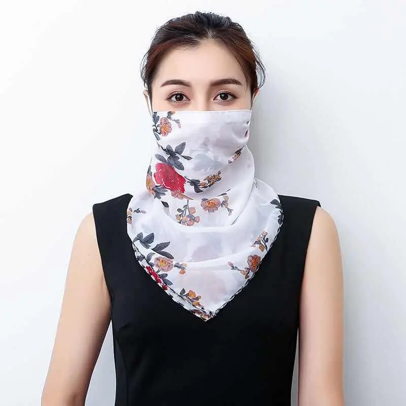 2020 Hot sell mouth mask Lightweight Face Mask scarf Sun Protection Mask Outdoor Riding Masks Protective silk Scarf Handkerchief