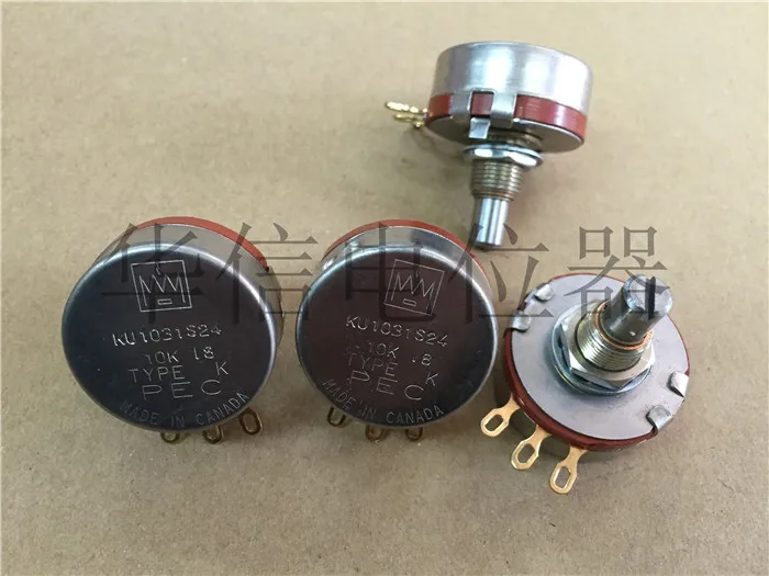 Canada PEC KU1031S24 10K Single Potentiometer Gold Plated Feet