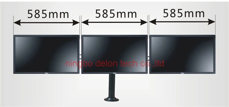 three-screen 27inch lcd tv table mount monitor desk support Led bracket lcd holder