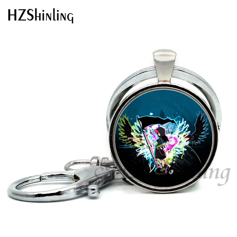 2017 nuovo arrivo Kingdom Hearts portachiavi fatti a mano rotondi Kingdom Hearts gioielli cupola in vetro Art Photo Pendant Keychain