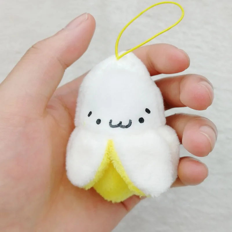 50PCS 7cm Cute Plush Banana Stuffed Toys Pendant By Phone Bag Keychain Box Gifts For birthday and Children's day Gifts CMR041