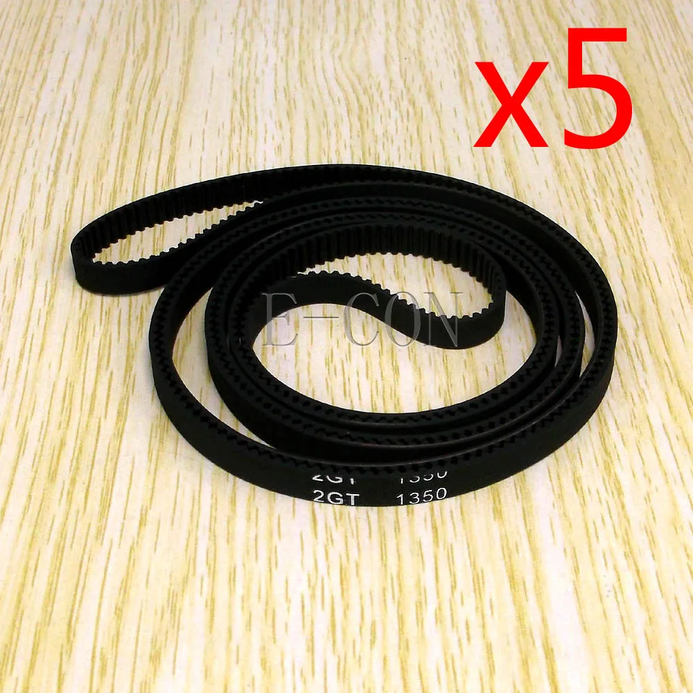 

5pcs/lot 1350-GT2 Loop Timing Belt Width 6mm GT2 Belt Rubber Fiberglass Inner Length 1350mm 675 Teeth for GT2 Timing Pulley