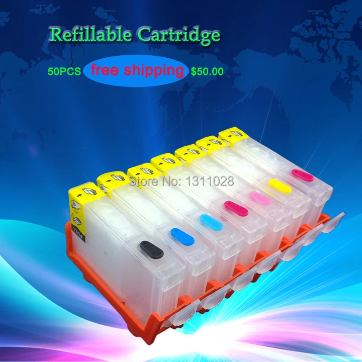 50 PCS each lot  empty  BCI-3 series BCI-6 series refillable cartridge for use in B540/ B550/ B600/ B640/ B650 without chip